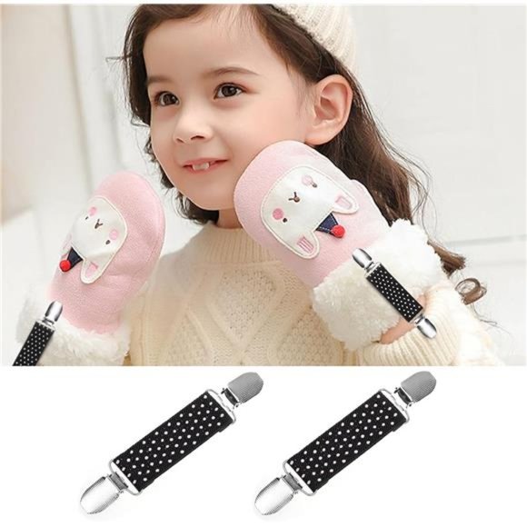 Mitten Clips and Hat Clip - Never Lose Mittens, Gloves, Cold Winter Days - Picture 5 of 7